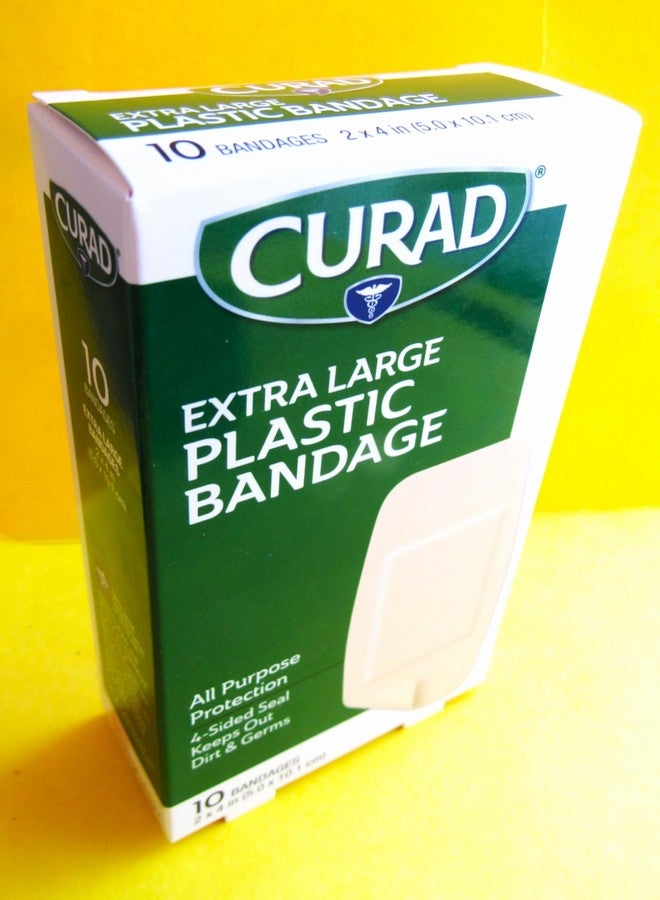 Curad Extra Large Plastic Bandage 2x4 Size 10ct - Image 1